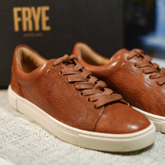 Frye Shoes - Frye Women's Ivy Low Lace Sneakers - Cognac 5.5